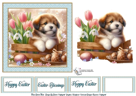 Easter Pups by Celia Clare