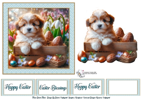 Easter Pups by Celia Clare