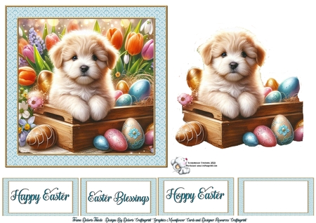 Easter Pups by Celia Clare