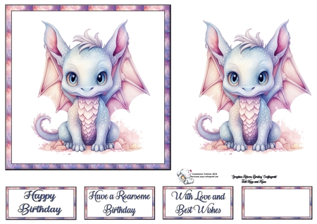 Cute Baby Blue Dragon Mix 1 by Celia Clare