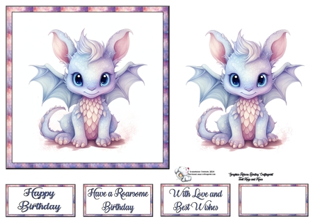 Cute Baby Blue Dragon Mix 1 by Celia Clare