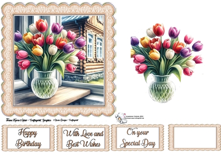 Vibrant Tulips by Celia Clare