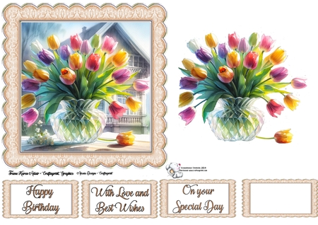 Vibrant Tulips by Celia Clare