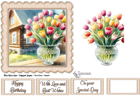 Vibrant Tulips by Celia Clare