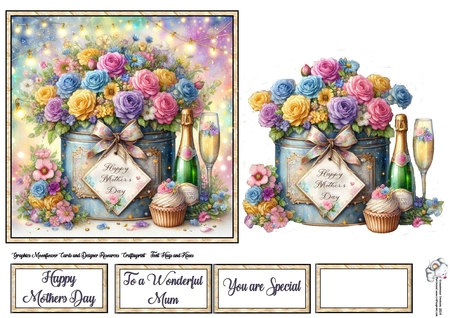 Mothers Day Tinned Flowers 3 by Celia Clare