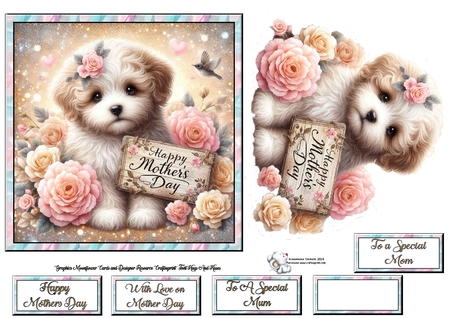 Mothers Day  Pup 1 by Celia Clare