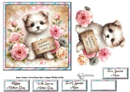 Mothers Day  Pup 1 by Celia Clare