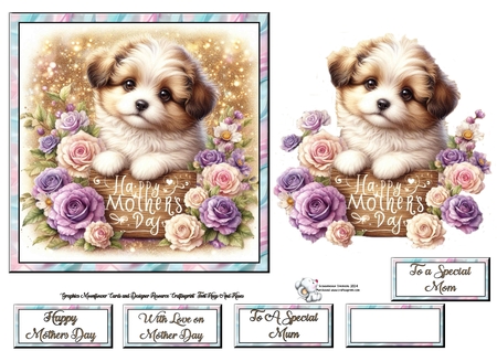 Mothers Day  Pup 2 by Celia Clare