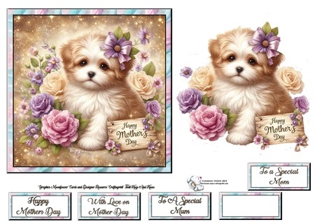 Mothers Day  Pup 2 by Celia Clare