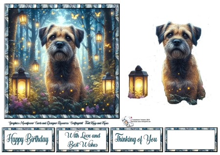 Firefly Forest Dogs 3 by Celia Clare