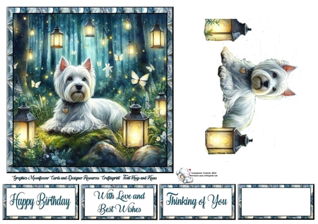 Firefly Forest Dogs 4 by Celia Clare