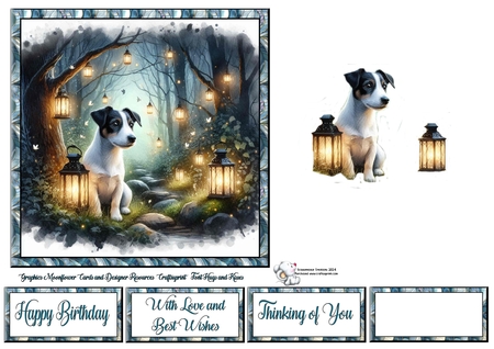Firefly Forest Dogs 4 by Celia Clare