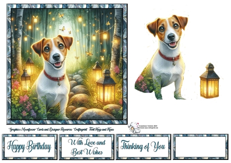 Firefly Forest Dogs 4 by Celia Clare