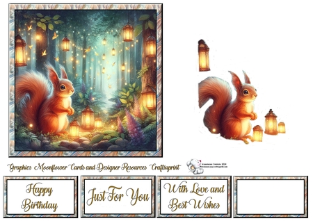 Fantasy Forest Squirrel  by Celia Clare