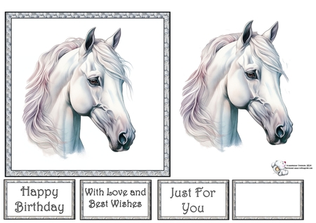 White Stunning Steeds Mix 1 by Celia Clare