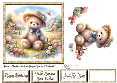  Charming Spring  Teddy Bear by Celia Clare