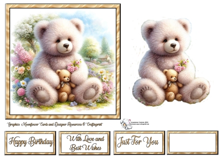  Charming Spring  Teddy Bear by Celia Clare
