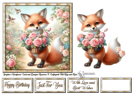 Foxy Flowers 1 by Celia Clare