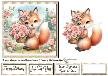 Foxy Flowers 1 by Celia Clare