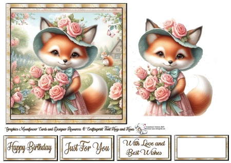 Foxy Flowers 1 by Celia Clare