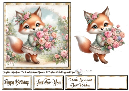 Foxy Flowers 1 by Celia Clare
