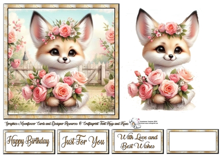 Foxy Flowers 2 by Celia Clare