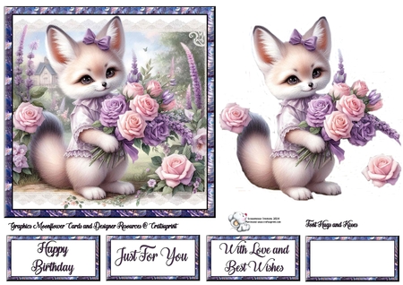 Foxy Flowers 3 by Celia Clare