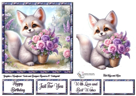 Foxy Flowers 3 by Celia Clare