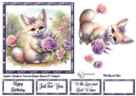 Foxy Flowers 3 by Celia Clare
