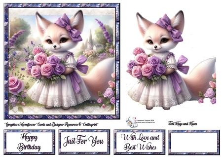 Foxy Flowers 3 by Celia Clare