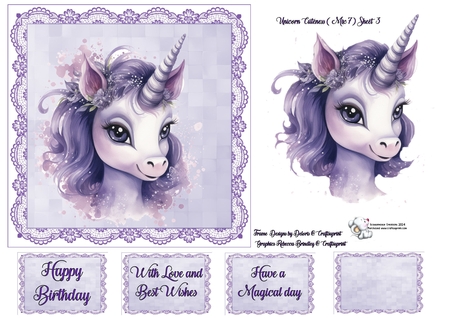 Unicorn Cuteness Mix 7 by Celia Clare