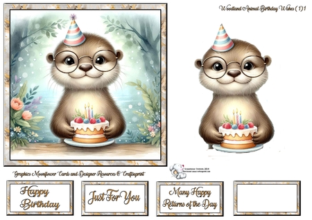 Woodland Animal Birthday Wishes 1 by Celia Clare