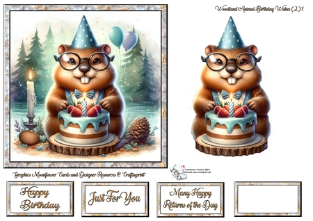Woodland Animal Birthday Wishes 2 by Celia Clare