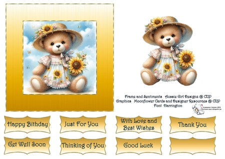 Sunflower Bear by Celia Clare