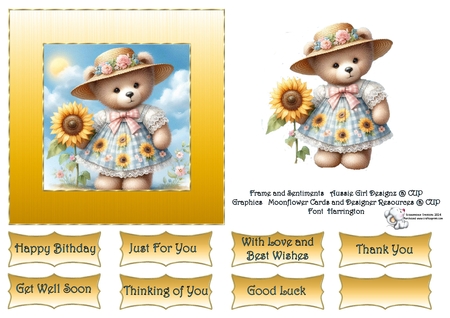 Sunflower Bear by Celia Clare