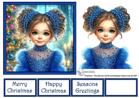 Christmas Sparkle GIrl 2 by Celia Clare