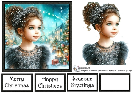 Christmas Sparkle GIrl 2 by Celia Clare