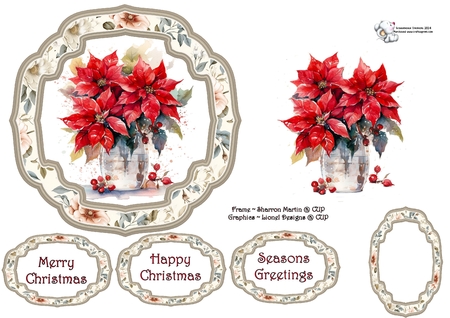 6x6 Winter Florals Frames - x8 Frames in PNG by Celia Clare