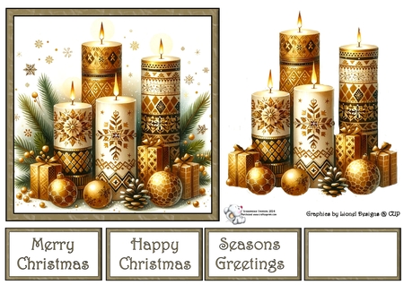 Christmas fancy candles by Celia Clare