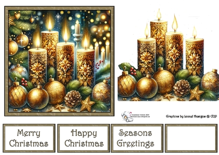 Christmas fancy candles by Celia Clare