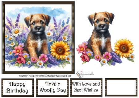 Many Flowers Pups 2 by Celia Clare