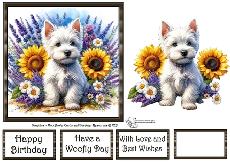 Many Flowers Pups 2 by Celia Clare