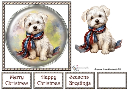 Cute Puppy Glass Buttons by Celia Clare