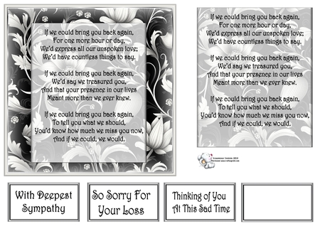 6x6 Grey & White Floral Mats 1-6 in PNG by Celia Clare