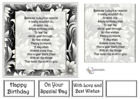 6x6 Grey & White Floral Mats 1-6 in PNG by Celia Clare