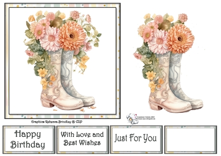 Give it some Welly in Peach - Mix 1 by Celia Clare