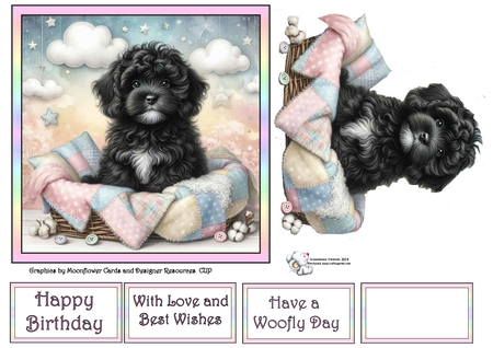 CottonFlower Pups 4 by Celia Clare