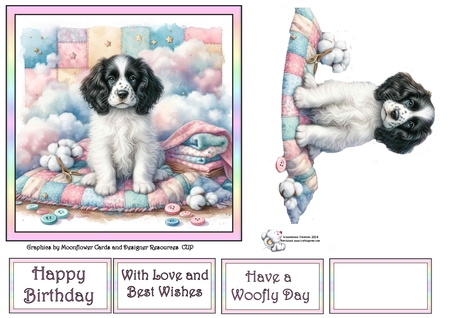 CottonFlower Pups 4 by Celia Clare