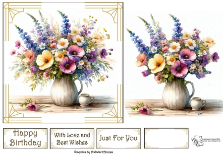 Art Deco Flowers by Celia Clare