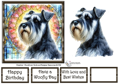 Beautiful Stained Glass Dogs 4 by Celia Clare